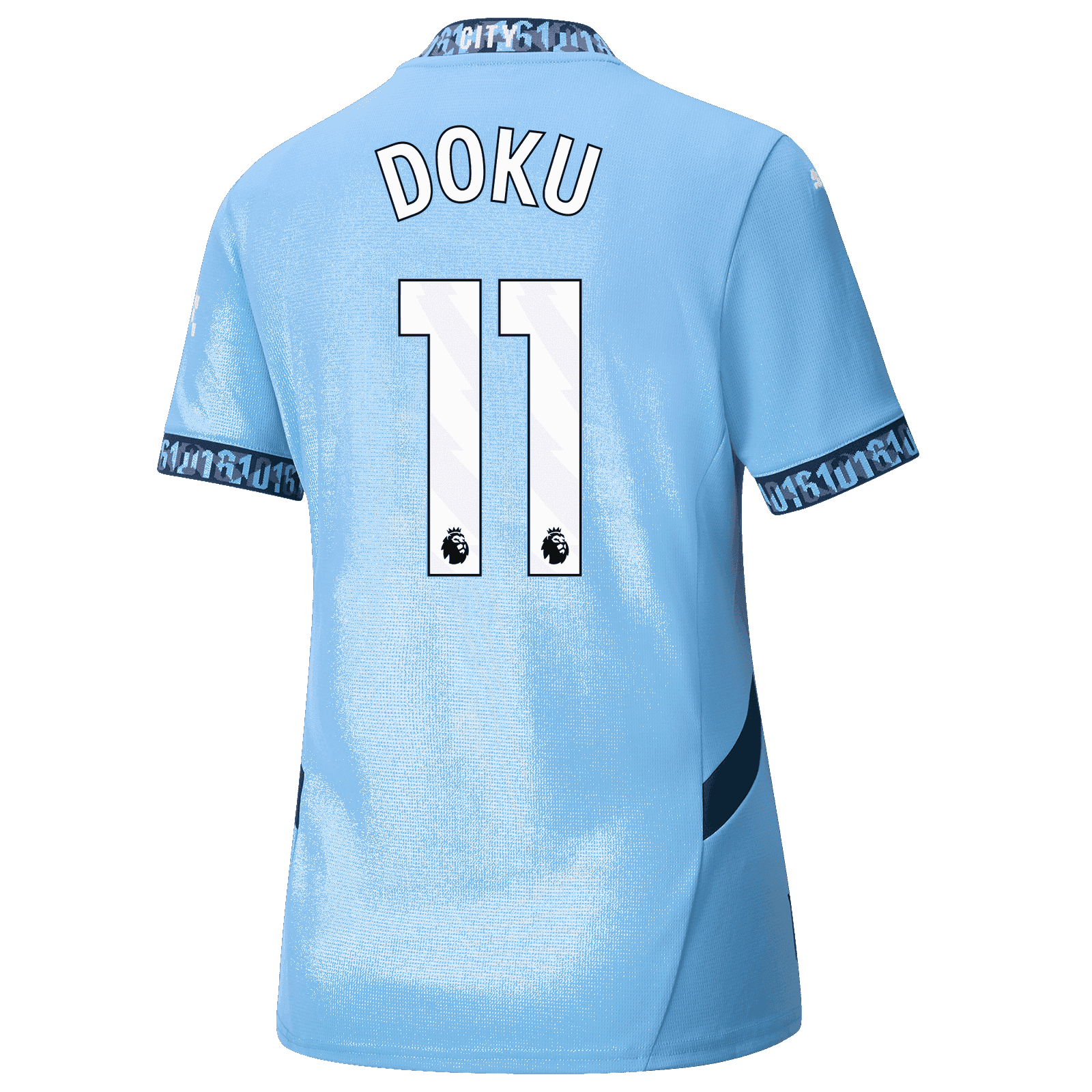Women's Home Jersey 24-25 of Manchester City, featuring Jérémy Doku with the number 11