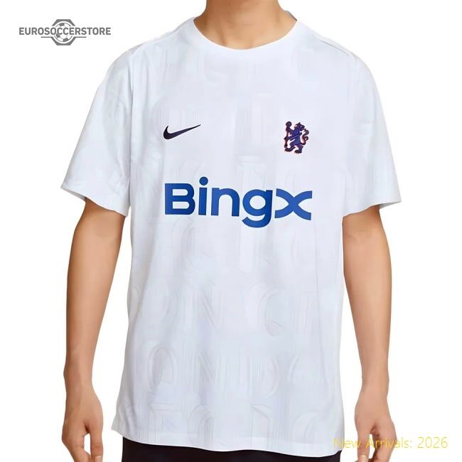 Premium 2025-2026 Chelsea Academy Pro Pre-match Football Top (white