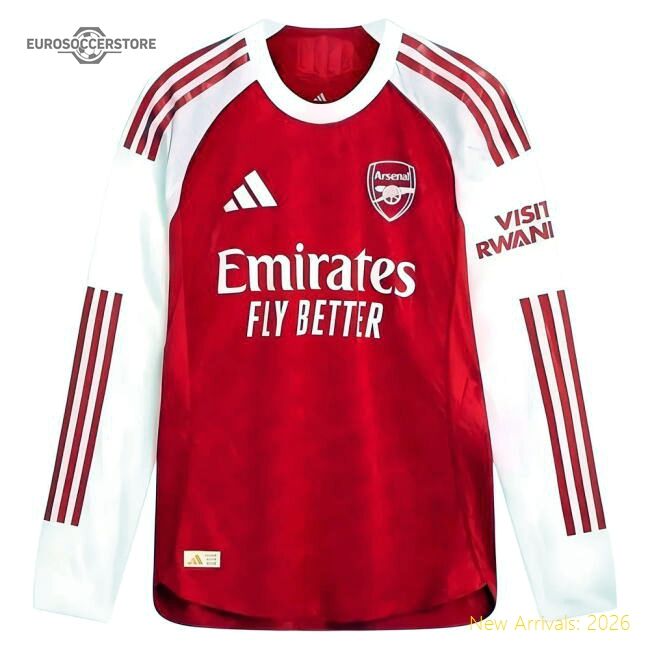 2025-2026 Arsenal Home Shirt (authentic Long Sleeve) Premium Quality