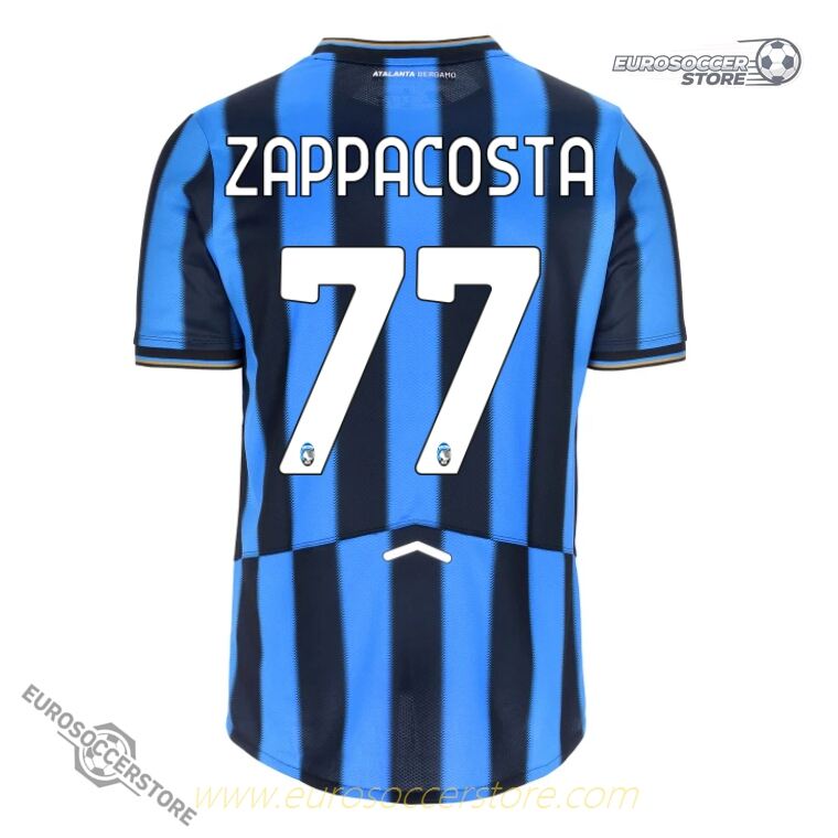 Atalanta's 25-26 Home Jersey featuring ZAPPACOSTA with the number 77.
