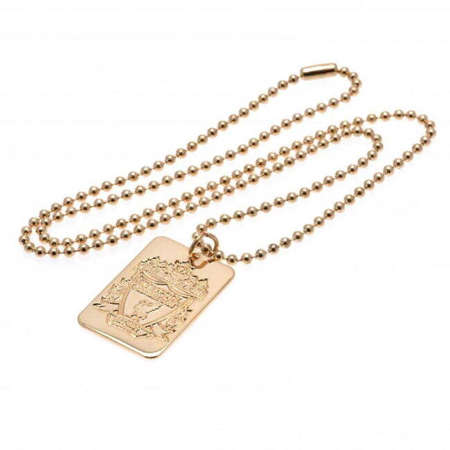 Stylish Liverpool Liverpool FC Gold Plated Dog Tag & Chain for Game...