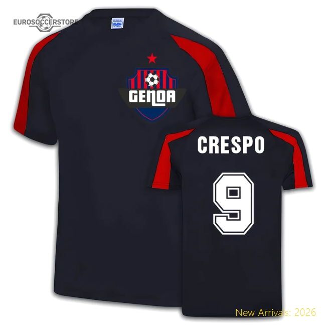 Genoa Sports Training Fan Jersey (hernan Crespo 9) - Official Design