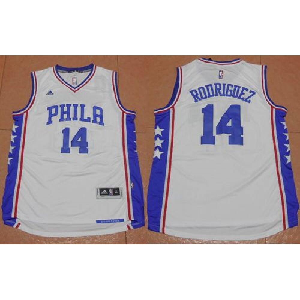 Fan Favorite Professional Men's PHI #14 Sergio White Basketball Jersey