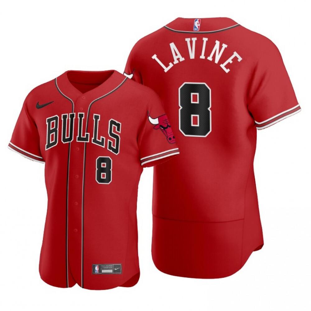 Performance Chicago Bulls Zach LaVine8 Red Jersey - - Basketball Fan Gear