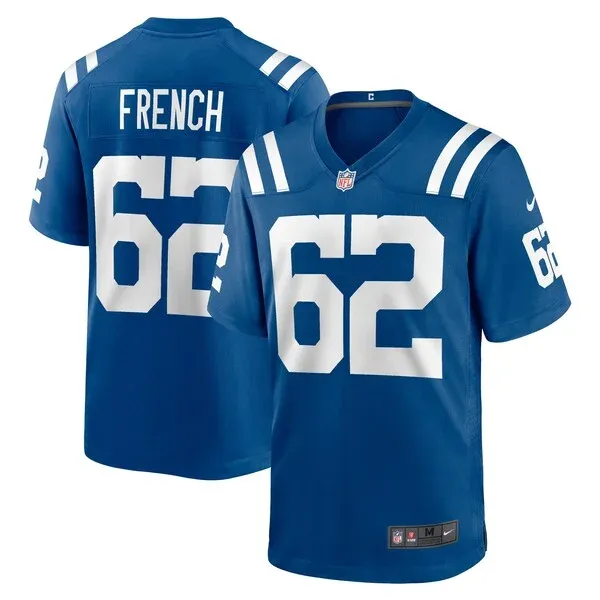 None Wesley French Game Jersey - Royal | NFL Player Jersey | NFL Footb
