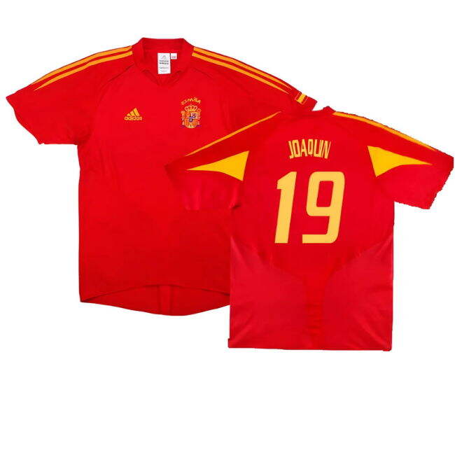 Spain 2004-06 Home Shirt ((Very Good) XL) (Joaquin 19)