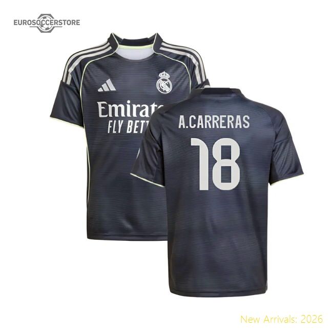 First-class 2025-2026 Real Madrid Away Jersey (kids) (acarreras 18)