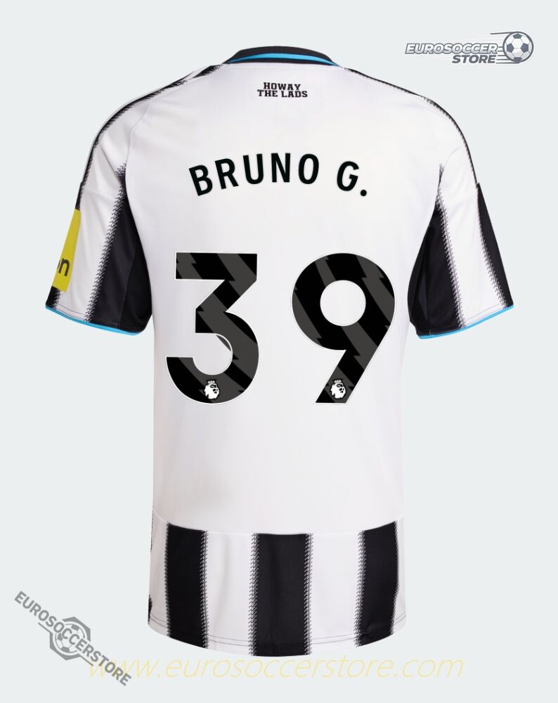 Newcastle United's 25-26 Home Jersey with BRUNO G. and the number 39