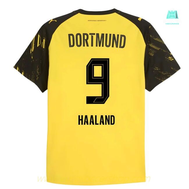 2025-2026 Borussia Dortmund Authentic Home Shirt (Haaland 9)