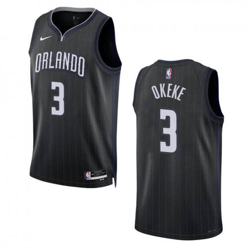Orlando Orlando Magic #3 Chuma Okeke Unisex Nike Black 2022-23 Swingman Jersey ¨C City Edition Mens