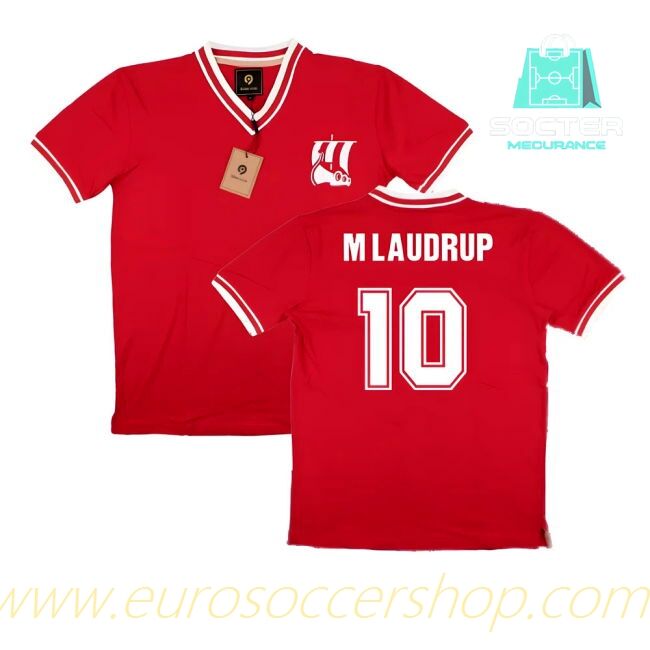 Denmark Home Football Shirt (M LAUDRUP 10)