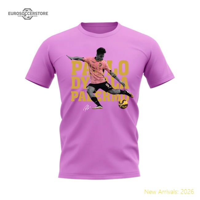 Top-Quality Official Paulo Dybala Palermo Player Tee (Pink)