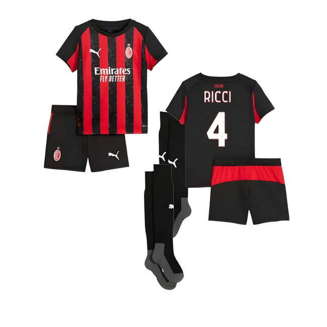 Acm Ac Milan Home Mini Kit Ricci #4 Professional Grade Passionate ...
