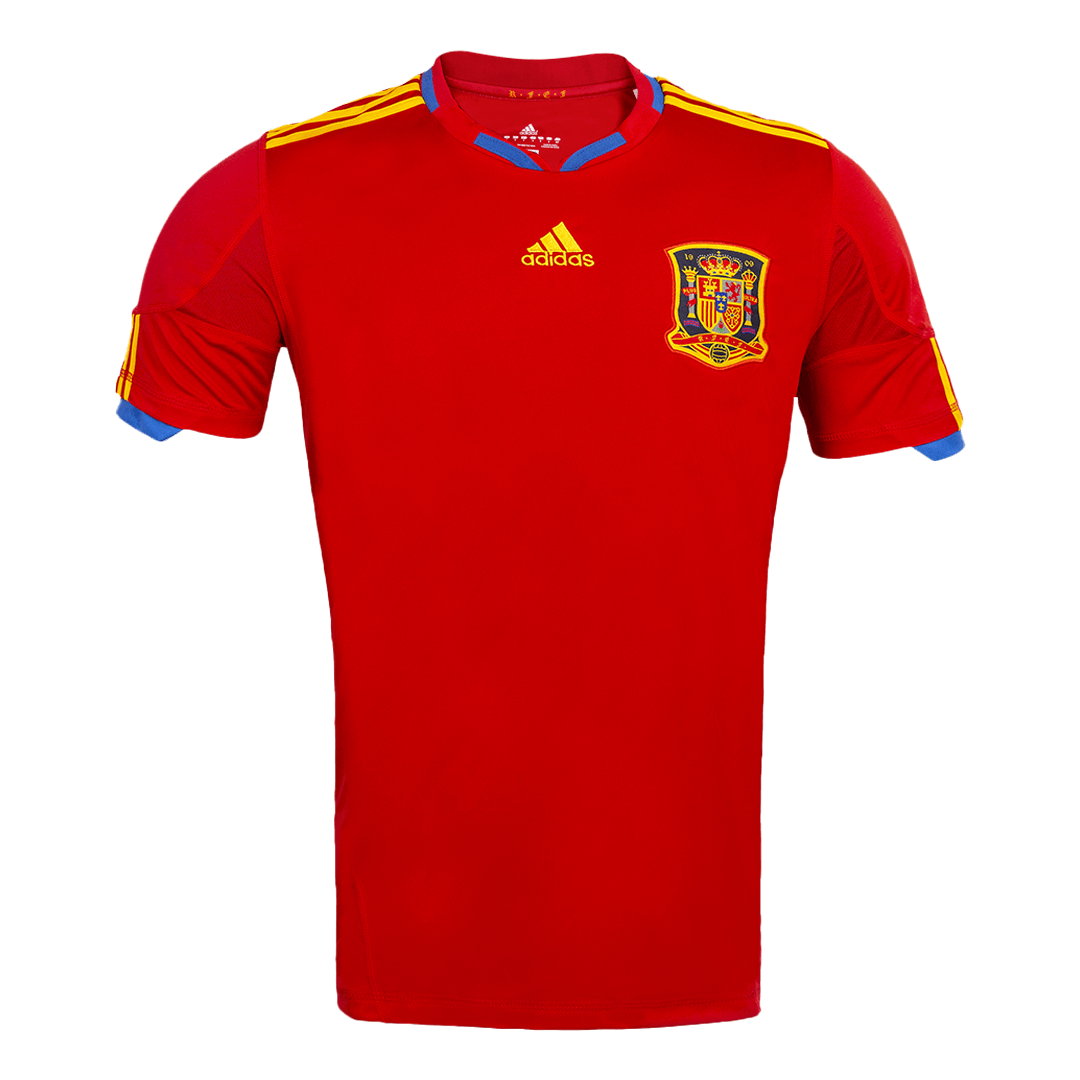 Retro 2010 Spain Home  Soccer Jersey Authentic Kit