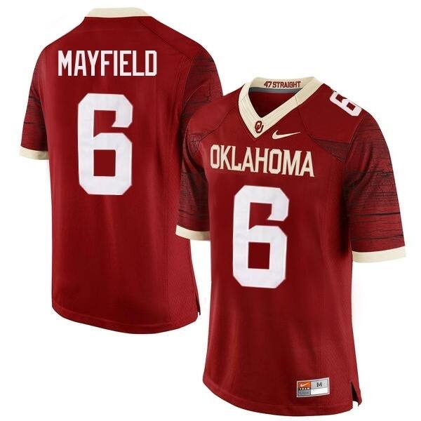 Youth(kids) Oklahoma Sooners Oklahoma Sooners #6 Authentic Replica