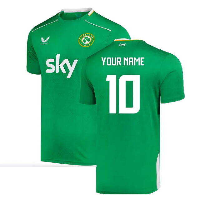 Exquisite 2024-2025 Republic of Ireland Pro Home Shirt (Your Name) Slim Fitting