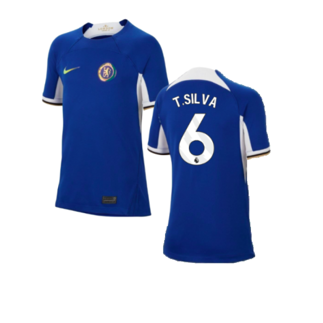 Top Tier Avid Chelsea Chelsea Home Shirt Kids T Silva #6 Updated D...