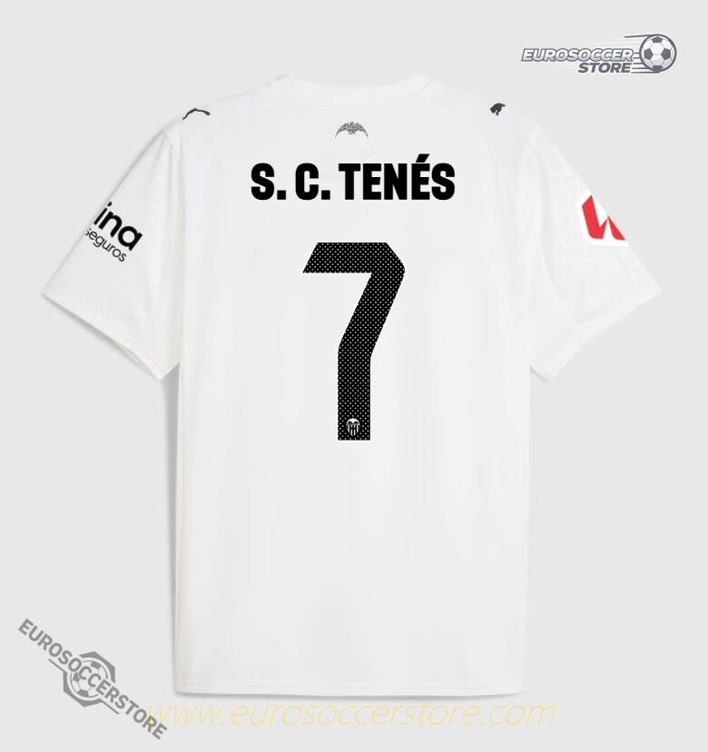 Valencia CF 25-26 Home S. C. TENÉS 7 Football Jersey