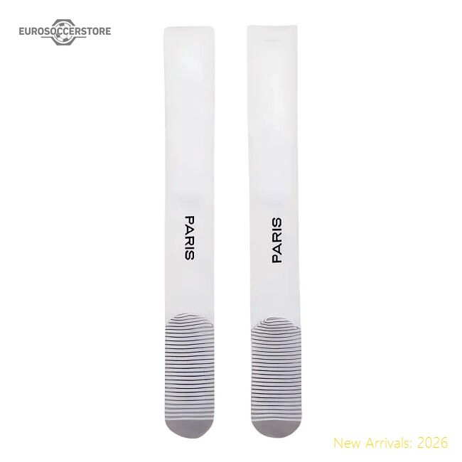 Official Professional-Grade 2023-2024 Psg Away Socks (White)