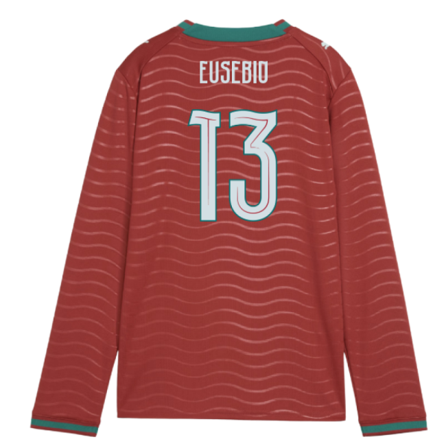 2026-2027 Portugal Long Sleeve Home Shirt (Kids) (Eusebio 13)