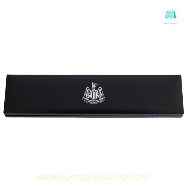 Newcastle United FC Black IP Leather Bracelet