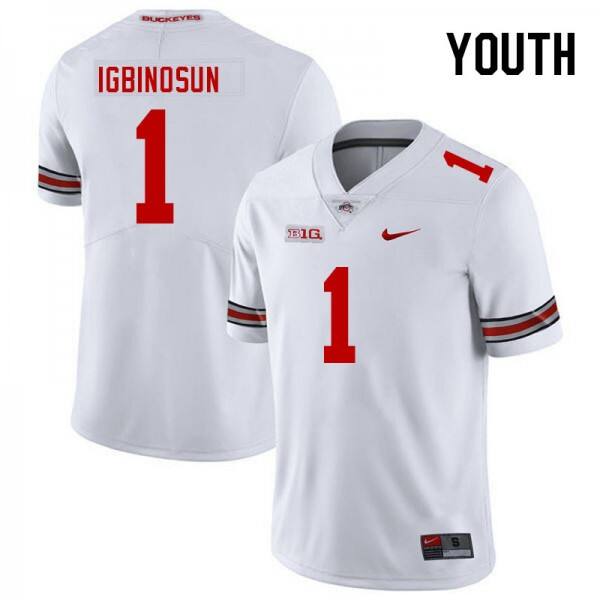Youth(kids) Ohio State Buckeyes #1 Davison Igbinosun Authentic Jersey