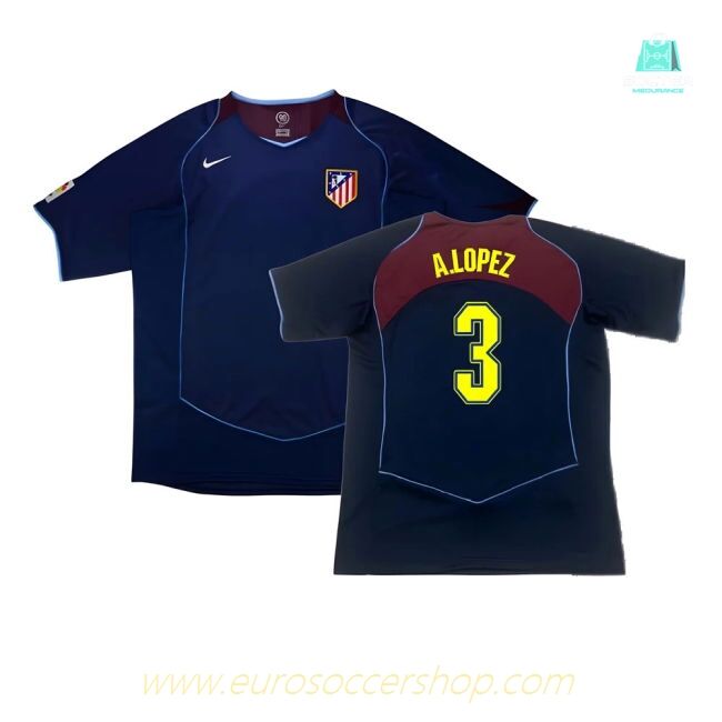 Atletico Madrid 2004-05 Away Shirt ((Good) XL) (A.Lopez 3)