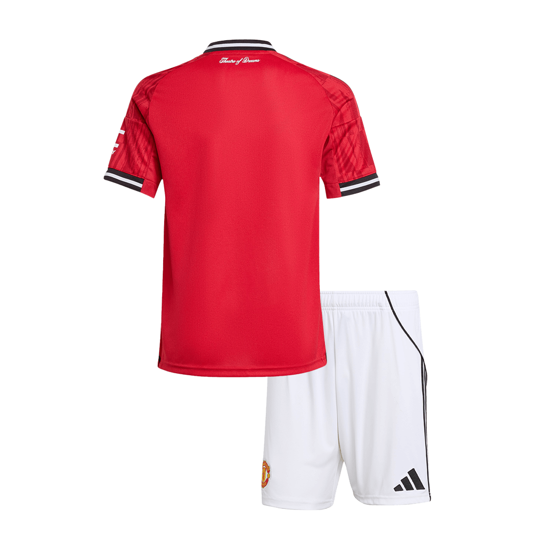 Manchester United Home Kids Soccer Jerseys Kit 2025/26