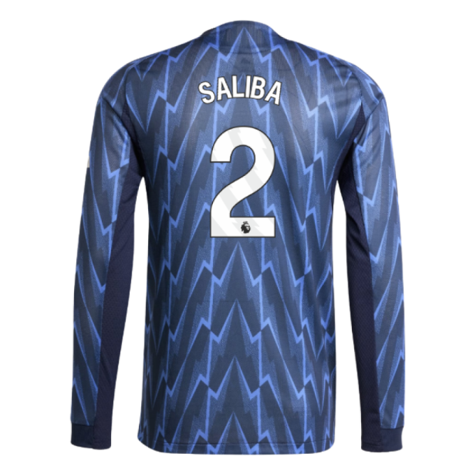 Supporter Arsenal Arsenal Authentic Long Sleeve Away Shirt Saliba ...