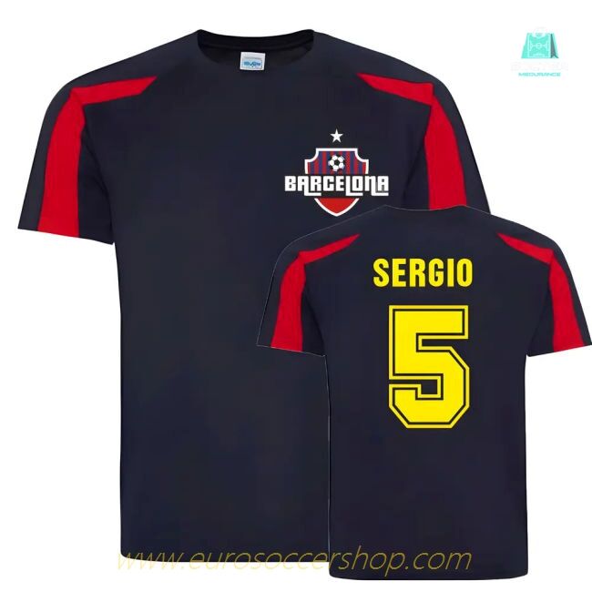 Sergio Busquets Barcelona Sports Training Jersey (Navy)