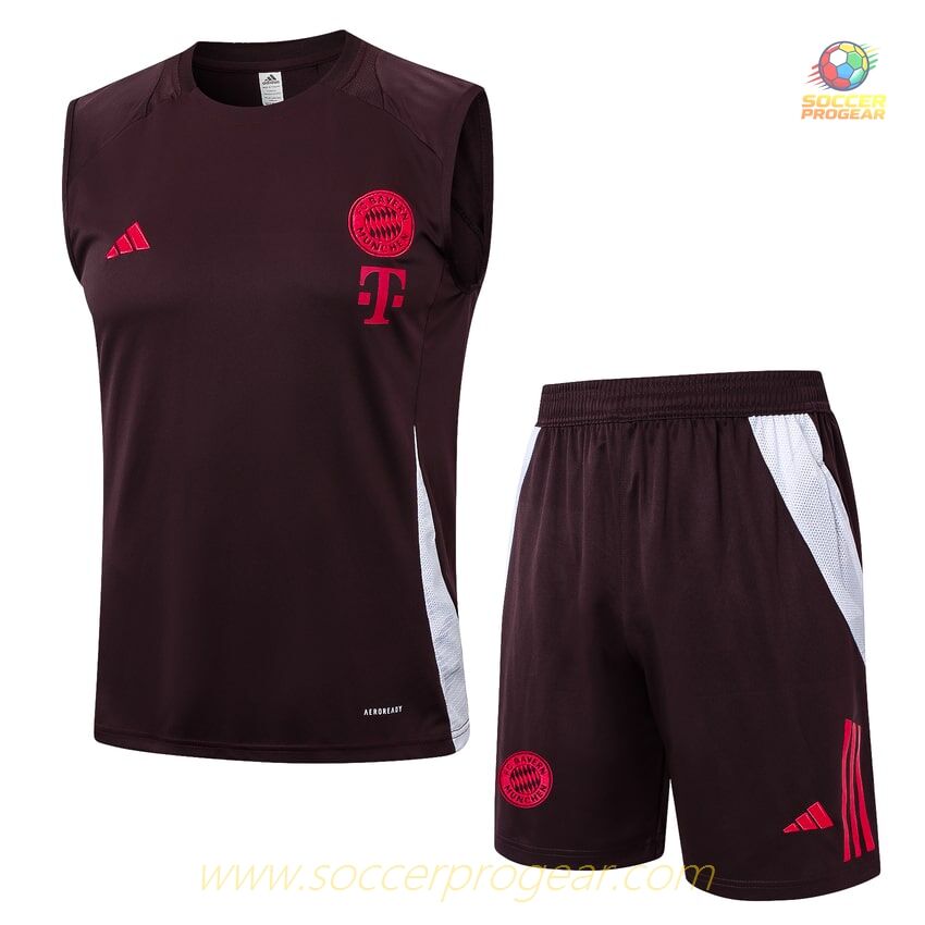 Debardeur Short Bayern Munich 2024-2025 Season Rouge Foncé