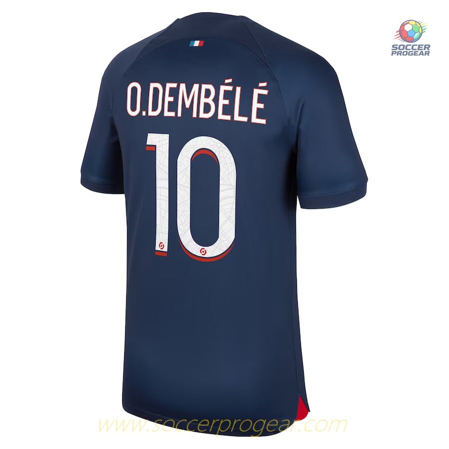 PSG Home Dembele Kids Edition Soccer Uniform Team Shirt 2023 2024