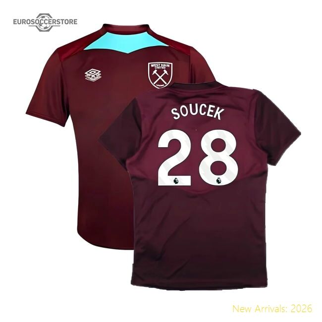 Outstanding 2024-2025 West Ham Training Kit (wine) - Kids (soucek 28)