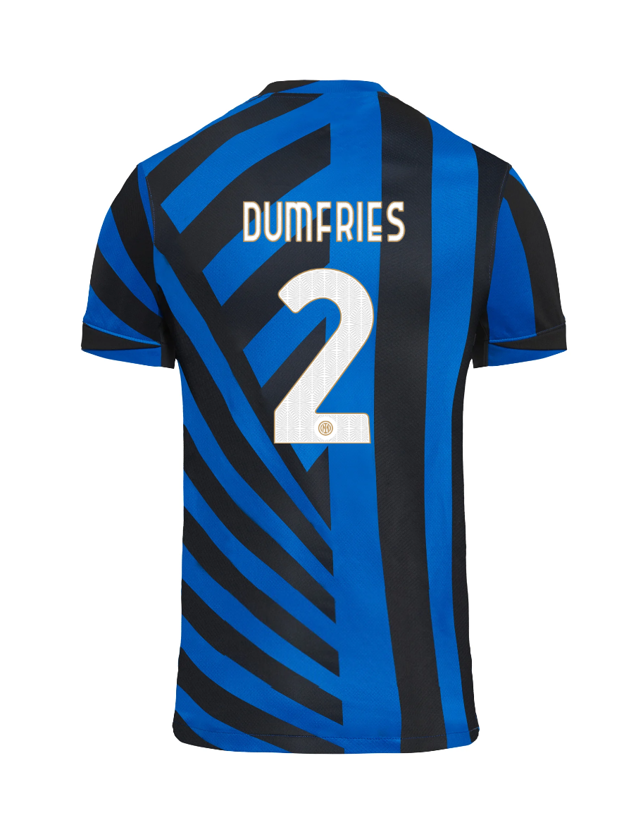 Inter Milan 2024-25 Home Jersey for DUMFRIES, Number 2 Version