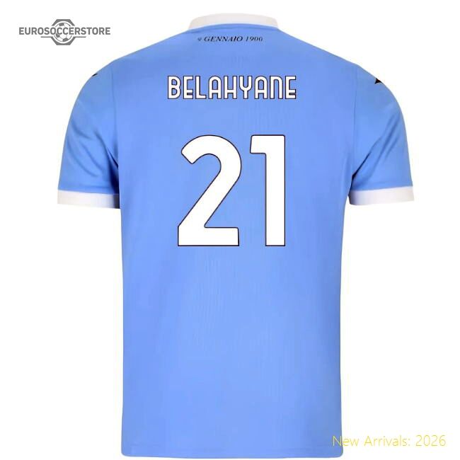 Fan-Favorite 2025-2026 Lazio Home Shirt (Kids) (Belahyane 21)