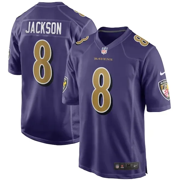 Performance Baltimore Ravens Game Jersey - Premium Purple NFL Fan J...