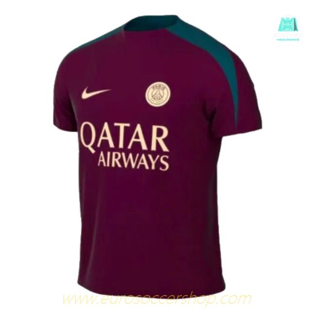 2024-2025 PSG Strike Dri-Fit Training Shirt (Bordeaux) - Kids (D.Doue 14)