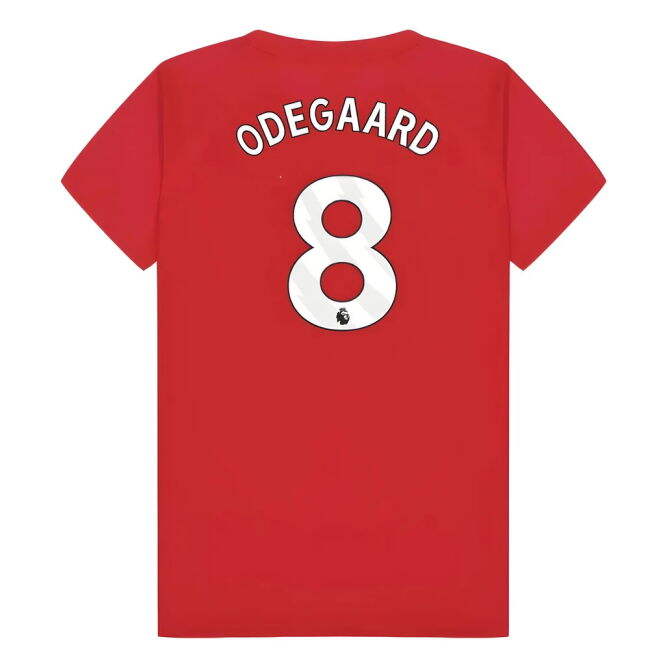 Arsenal 2020-26 Home Football Kit Odegaard 8 L S Kids