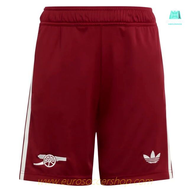 2025-2026 Arsenal Third Shorts (Burgundy) - Kids