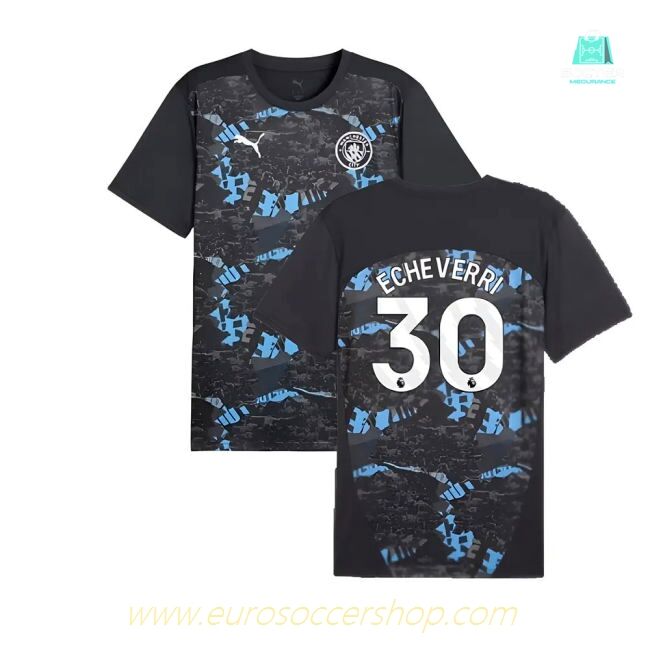 2024-2025 Man City Prematch SS Jersey (Strong Gray) (Echeverri 30)