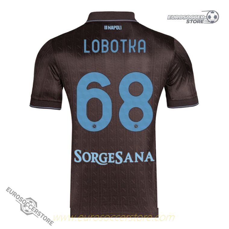 Napoli's 25-26 Third Jersey featuring LOBOTKA with the number 68