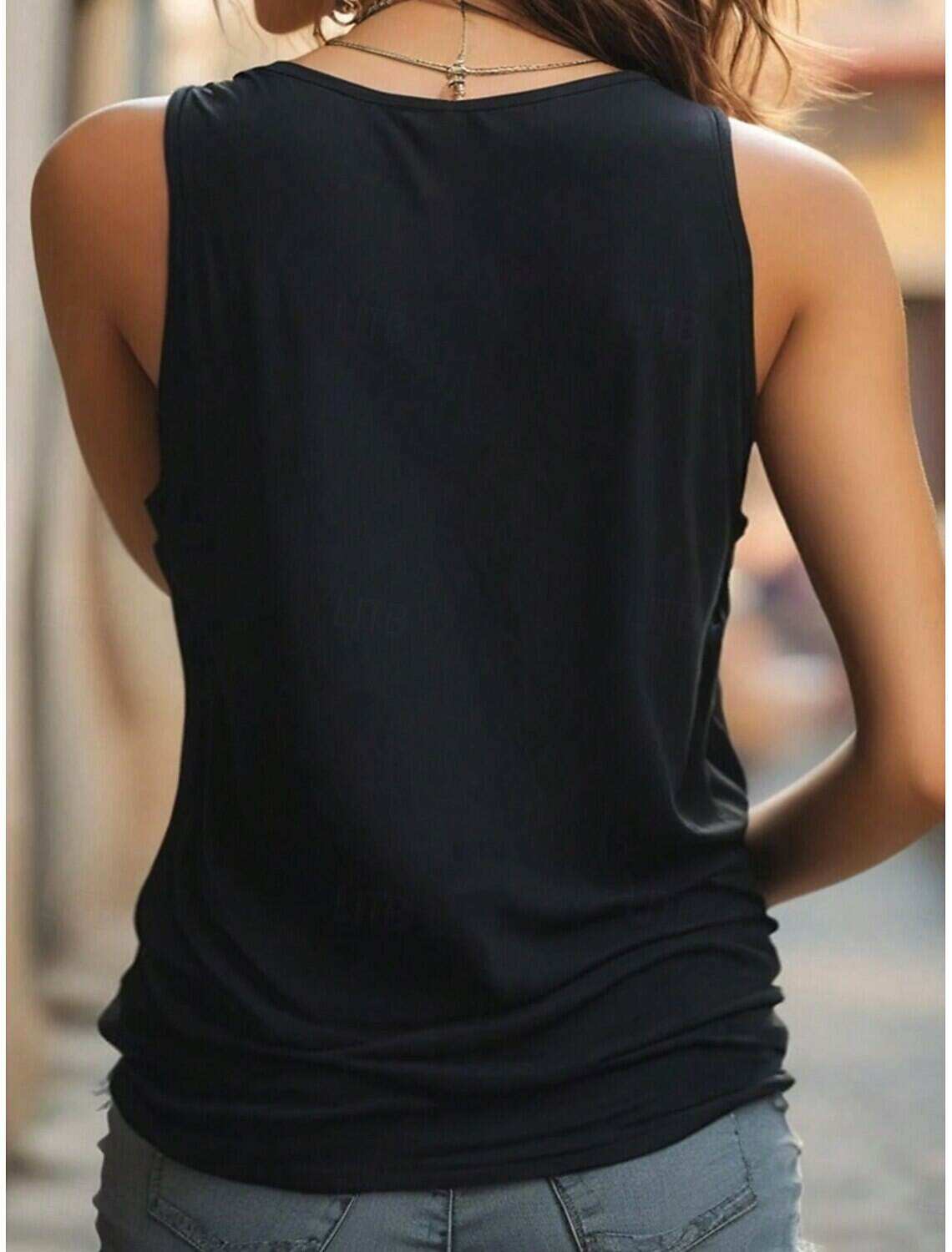 Women's Tank Top Fashion Heart Regular Tops Sleeveless Crew Neck Print Regular Fit Daily Summer