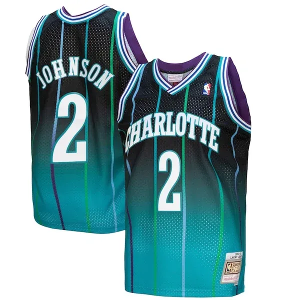 Larry Johnson CHA Swingman Jersey - stylish genuine - Black workout