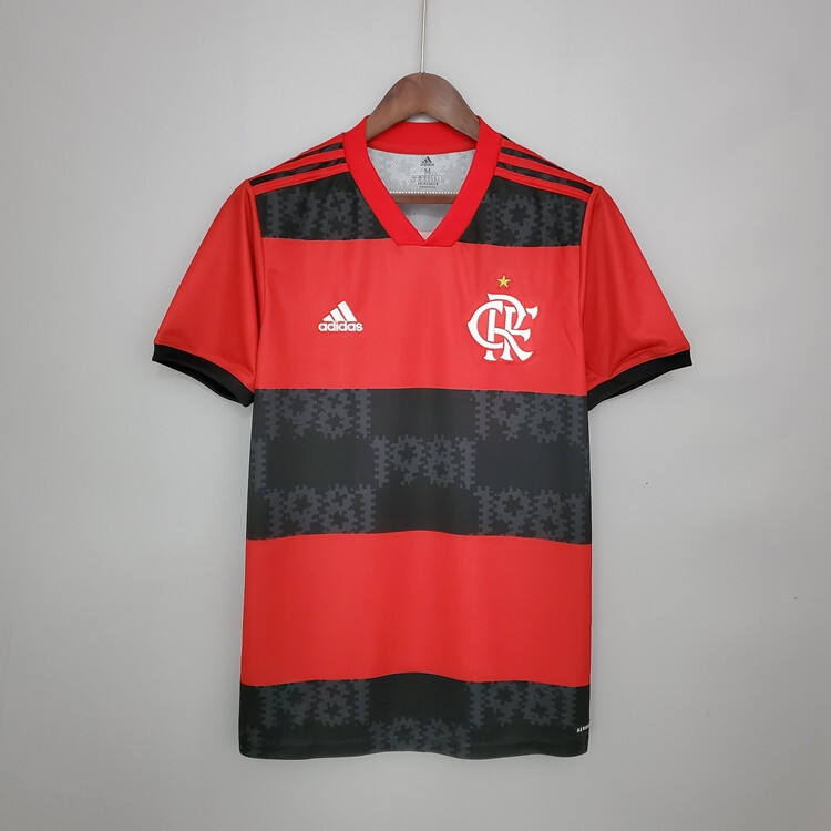 CR Flamengo Soccer Shirt Jersey 21-22 Home RedBlack Football Shirt -