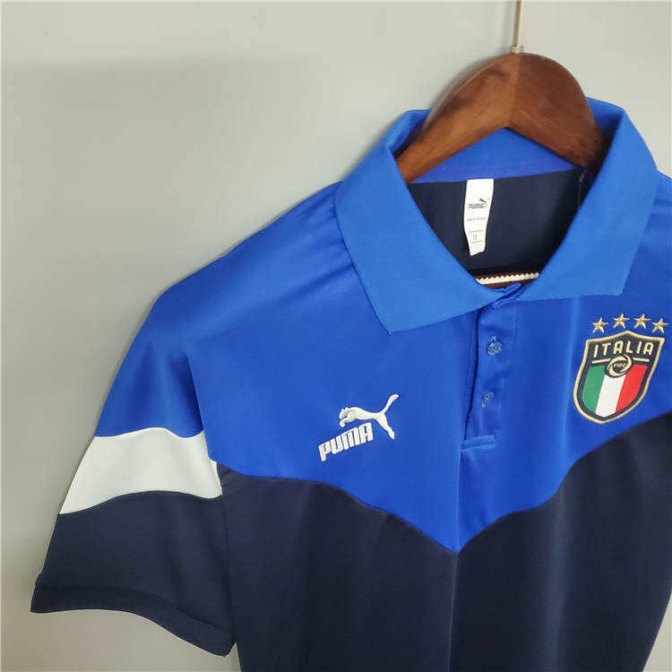 Euro 2020 Italy 20-21 NavyBlue Polo Shirt - Official Replica 15275