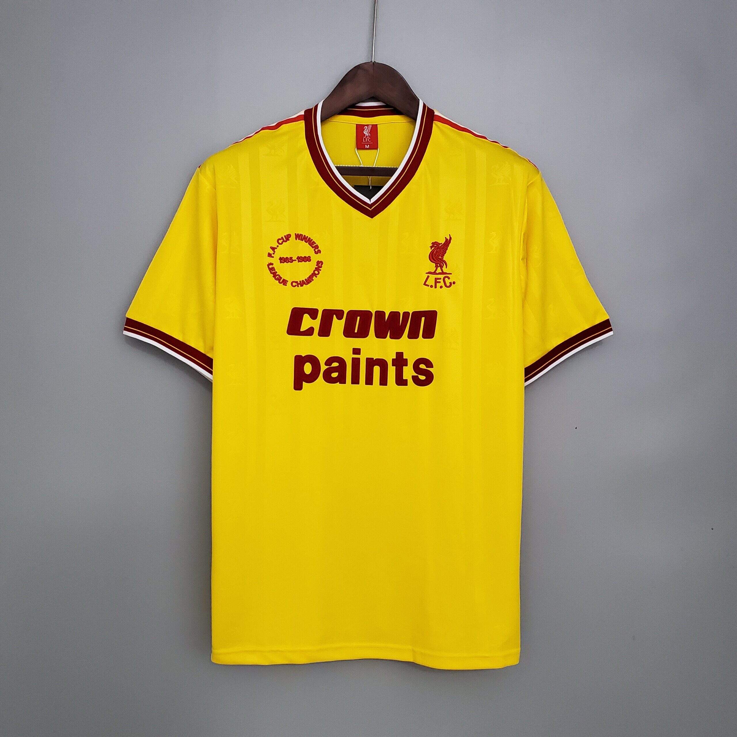 1985-1986 Liverpool Yellow away kit