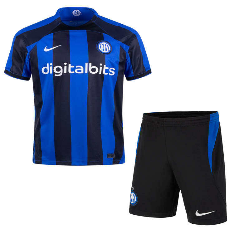 KIDS INTER MILAN 2223 HOME BLUE FOOTBALL KITShirtShorts - Official
