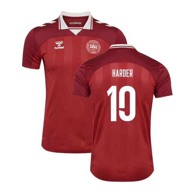 Harder 10 Latest Denmark Home Team Kit 2025-2026 (Womens)