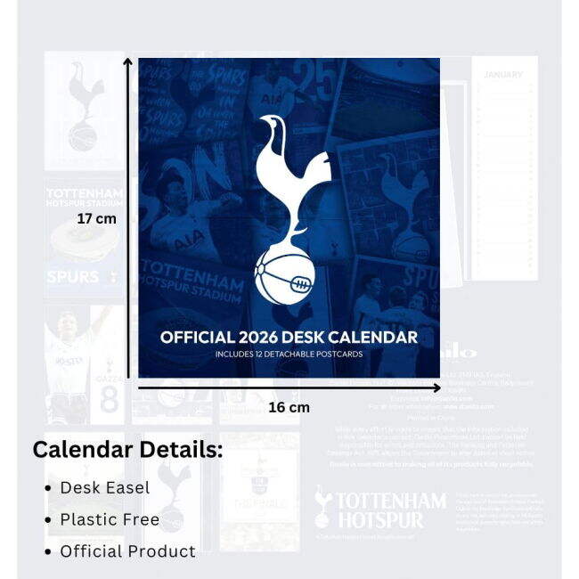 Tottenham Soccer Club Trendy Home Game Jersey (Calendar 2026)