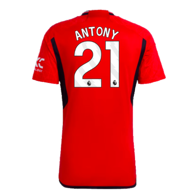 Man Utd Home Soccer Shirt 2023-20 Antony 21 M S